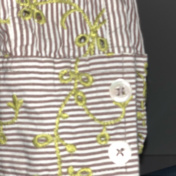 Anthropologie Odille Embroidered Button Down Blouse. - Picture 15 of 15